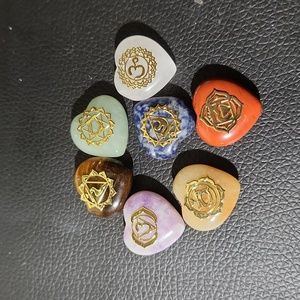 Chakra Heart Shaped Stones